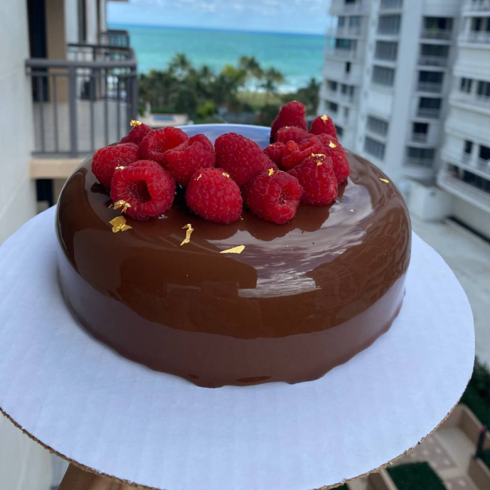 Vegan Chocolate Cake with Salted Caramel and Hazelnuts