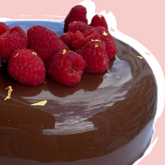 Vegan Chocolate Cake with Salted Caramel and Hazelnuts